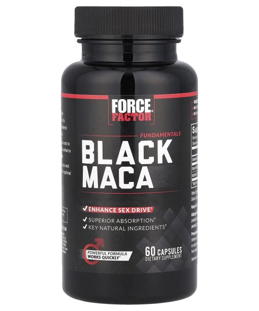Force Factor, Fundamentals, Black Maca, 60 Capsules