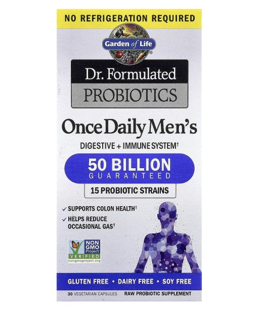 Garden of Life, Dr. Formulated Probiotics, Once Daily Men's, 50 Billion, 30 Vegetarian Capsules