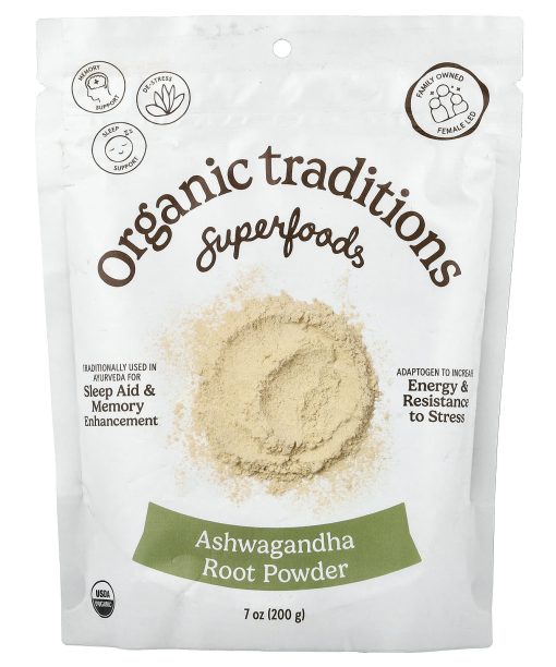 Organic Traditions, Superfoods, Ashwagandha Root Powder, 7 oz (200 g)