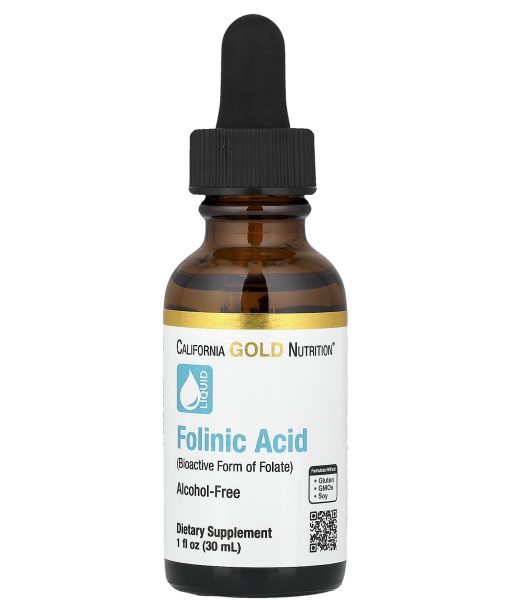 California Gold Nutrition, Folinic Acid, Alcohol Free, 1 fl oz (30 ml)