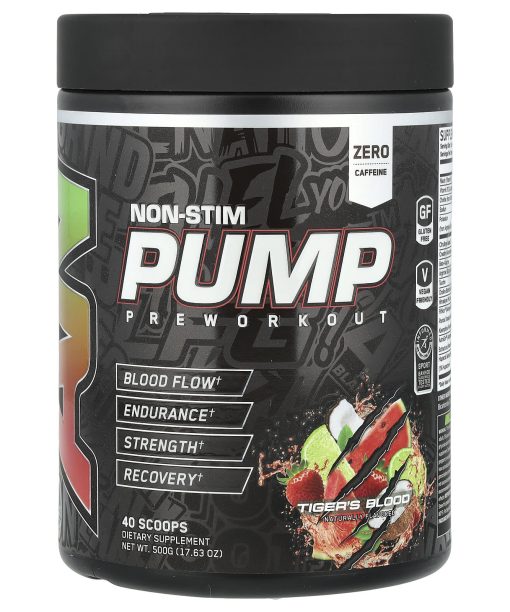 ABE, Non-Stim Pump Pre Workout, Tiger's Blood, 17.63 oz (500 g)