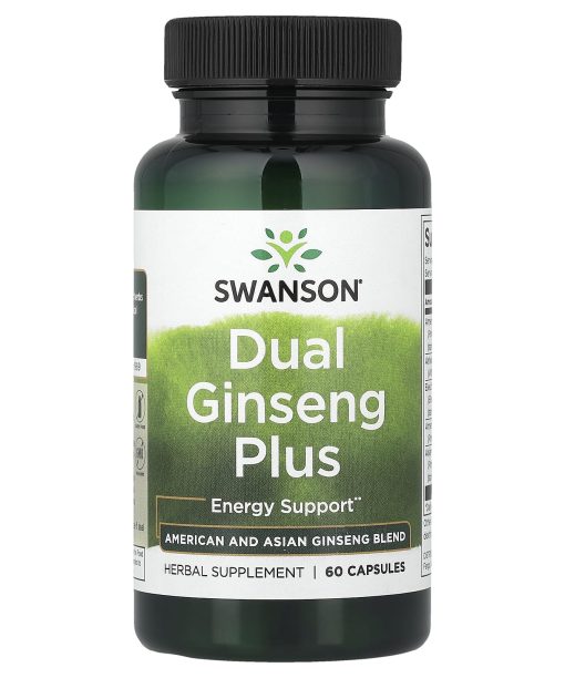 Swanson Vitamins, Dual Ginseng Plus, 60 Capsules