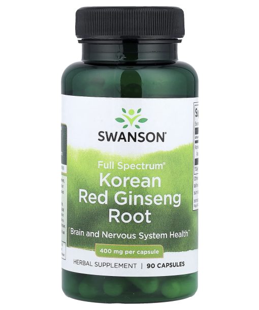 Swanson Vitamins, Full Spectrum® Korean Red Ginseng Root, 400 mg, 90 Capsules