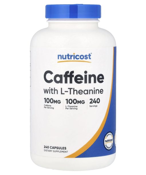 Nutricost, Caffeine with L-Theanine, 240 Capsules