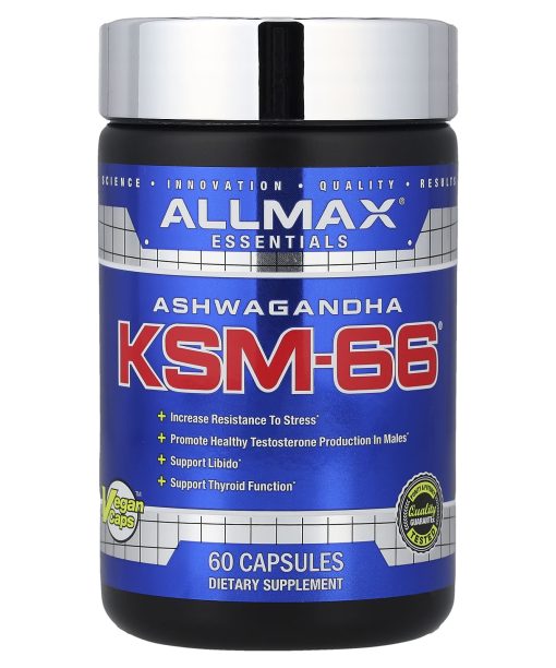 ALLMAX, Essentials, Ashwagandha KSM-66®, 60 Capsules (300 mg per Capsule)