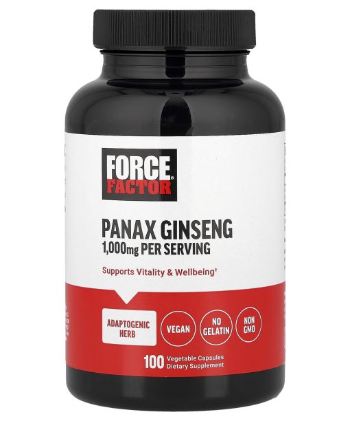 Force Factor, Panax Ginseng, 100 Vegetable Capsules (500 mg per Capsule)