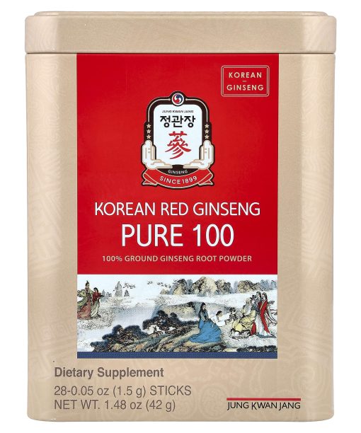 JungKwanJang, Korean Red Ginseng, Pure 100, 28 Sticks, 0.05 oz (1.5 g) Each