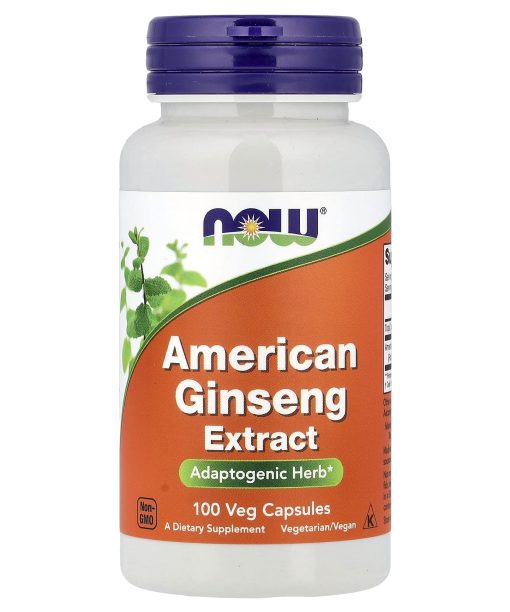 NOW Foods, American Ginseng Extract, 100 Veg Capsules (500 mg per Capsule)