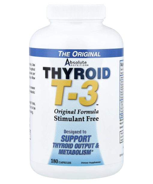 Absolute Nutrition, Thyroid T-3™, Original Formula, 180 Capsules