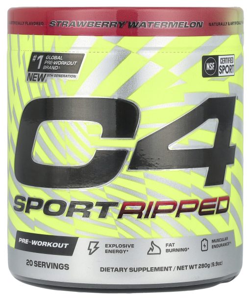 Cellucor, C4 Sport Ripped, Pre-Workout, Strawberry Watermelon, 9.9 oz (280 g)