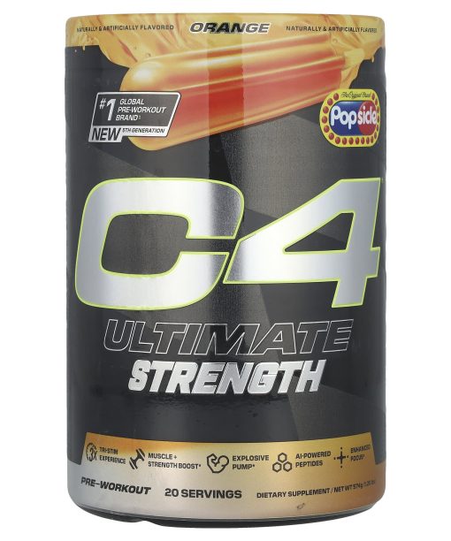 Cellucor, C4 Ultimate Strength, Pre-Workout, Orange Popsicle®, 1.26 lbs (574 g)