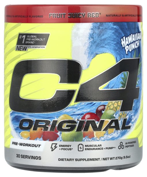 Cellucor, C4 Original, Pre-Workout, Hawaiian Punch®, Fruit Juicy Red®, 9.5 oz (270 g)