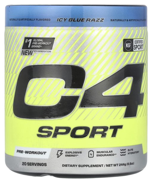 Cellucor, C4 Sport, Pre-Workout, Icy Blue Razz, 8.6 oz (244 g)