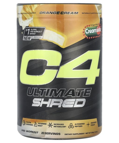 Cellucor, C4 Ultimate Shred, Pre-Workout, Creamsicle® Orange Cream, 13.8 oz (392 g)