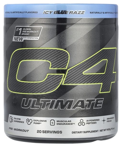Cellucor, C4 Ultimate, Pre-Workout, Icy Blue Razz, 14.1 oz (400 g)